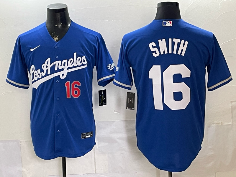 Men Los Angeles Dodgers #16 Smith blue Game 2026 Nike MLB Jersey 04010002